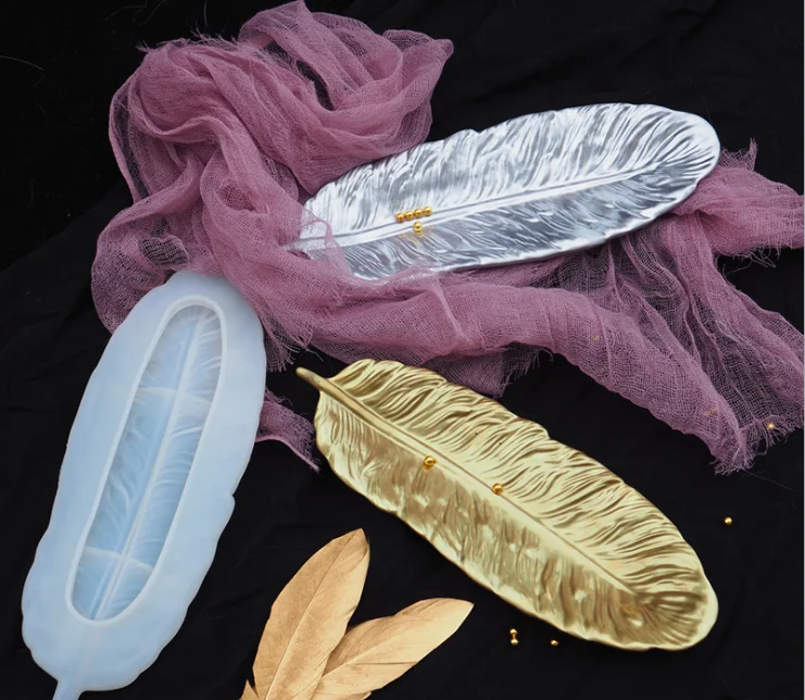 

LOVE'N LV318Y DIY crystal dripping mould feather wing silicone tray AB glue European dish dish silicone epoxy resin mould