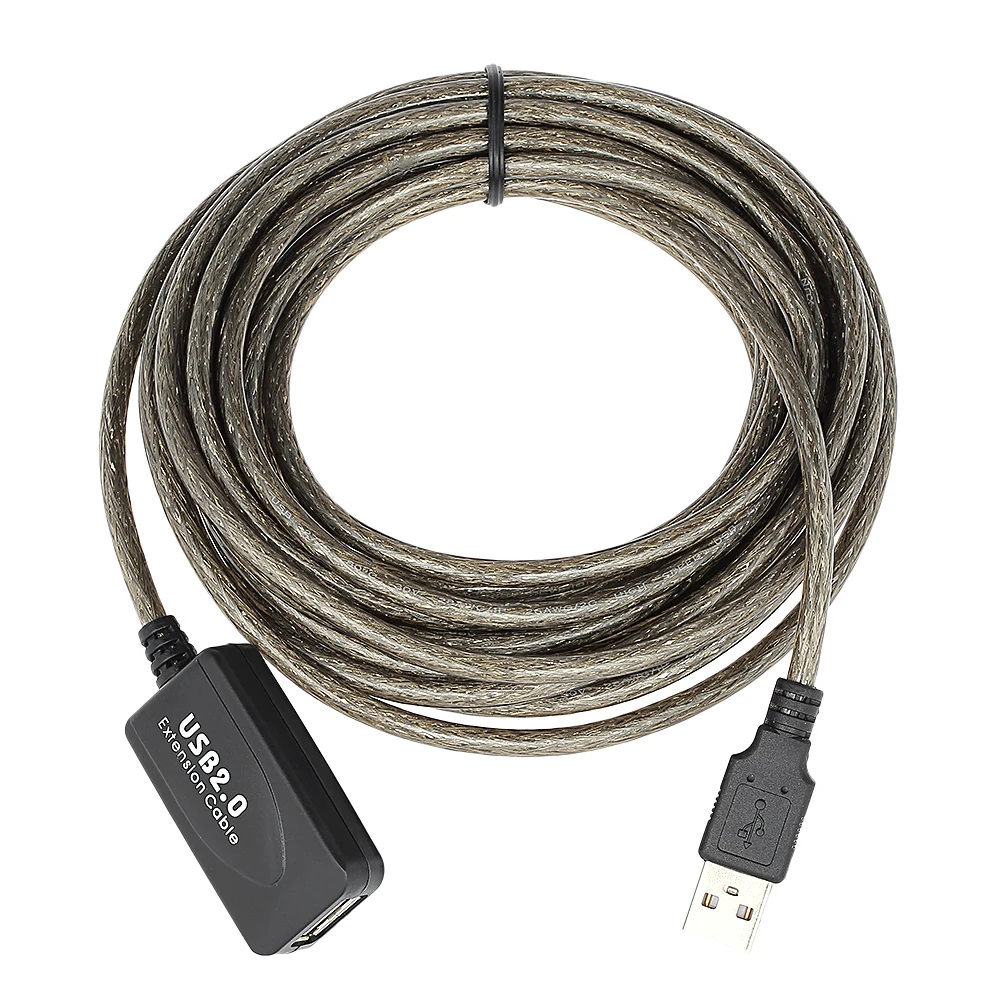 

5M 10M 15M SuperSpeed USB 2.0 Active Repeater Male to Female Extension Cable Adapter Cord 16ft for desktop laptop computer