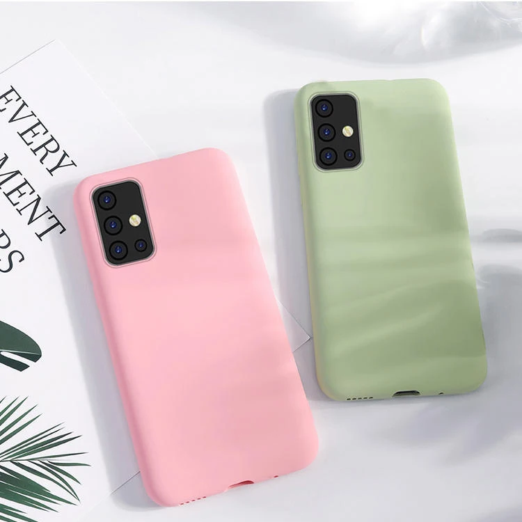 

Case For Samsung A51 Back Cover For Samsung A71 Liquid Silicone Phone Case, Black,pink,green,army green,yellow,blue