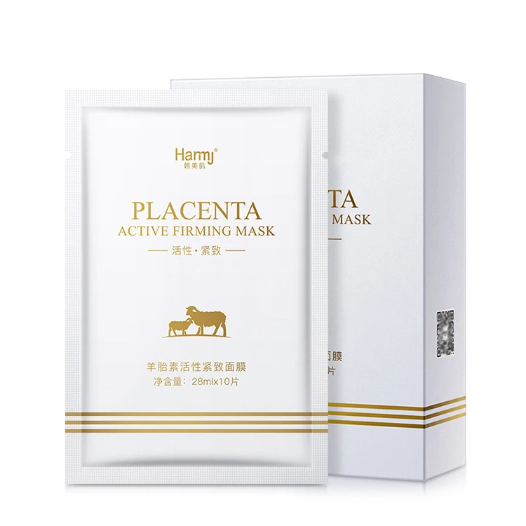 

Wholesale OEM Private Label Sheep Placenta Face Mask Sheet Oil Control Moisturizing Skin Care Beauty Facial Mask