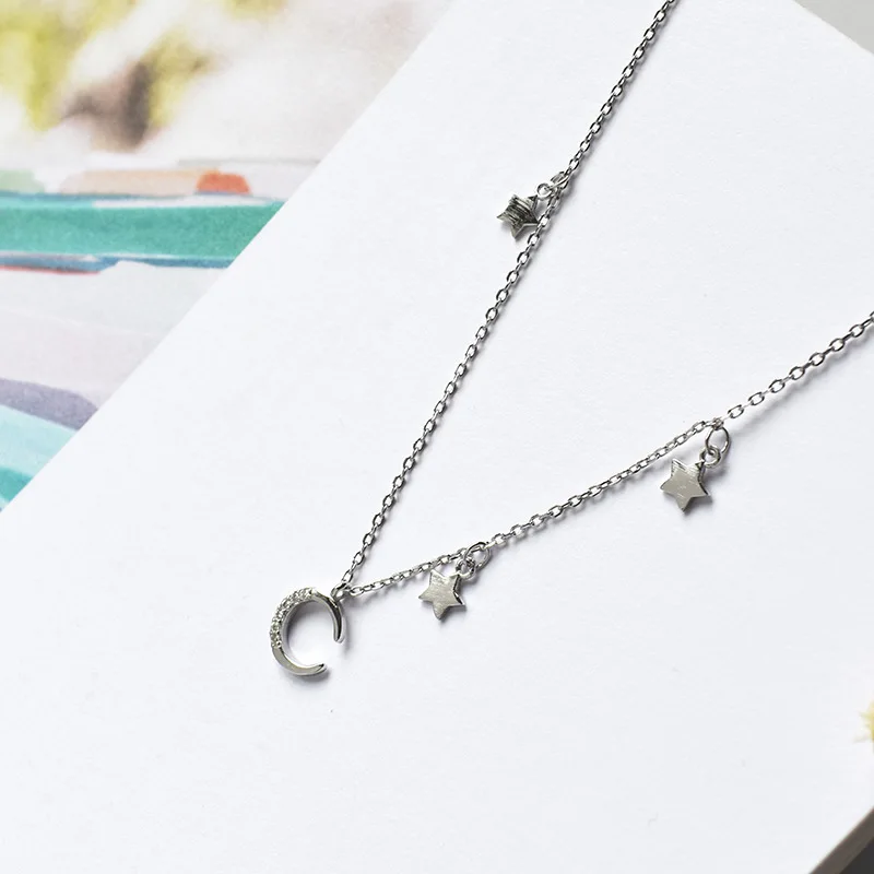 

New Design Foot Jewelry Star Moon Pendant Delicate Chain Silver Colour Wholesale Anklet