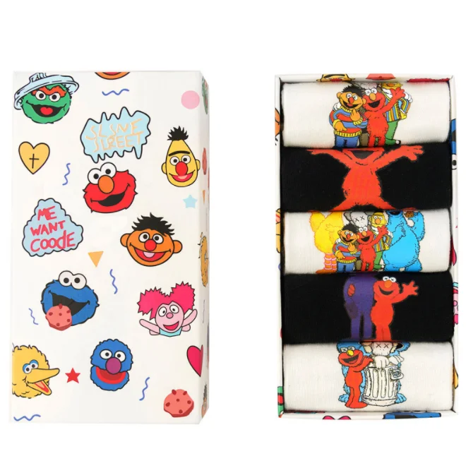 Spring and summer red ladies socks Japanese cotton cartoon animal gift box boat socks
