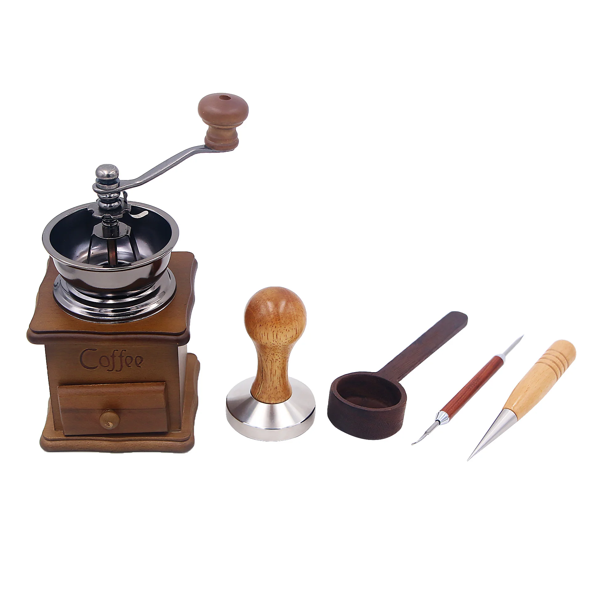 Wholesale 5 Pcs Coffee Maker Gift Set Wooden Coffee Tools Buy Diy