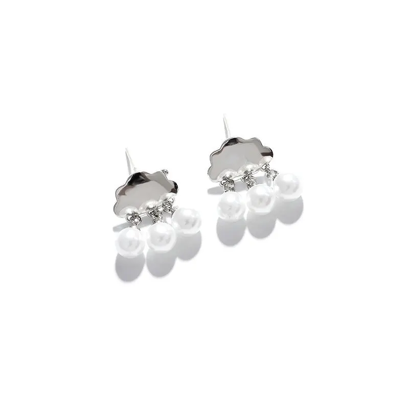 Hot New Fashion Women's 925 Sterling Silver Pearl Statement Earrings