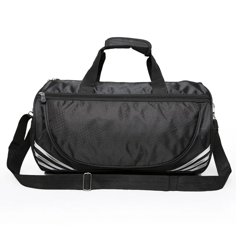 

Ready to Ship In Stock Fast Dispatch Waterproof Nylon 35L Large Custom Logo Brand Round Fitness Gym Sport Travel Duffle Bag, Black or custom