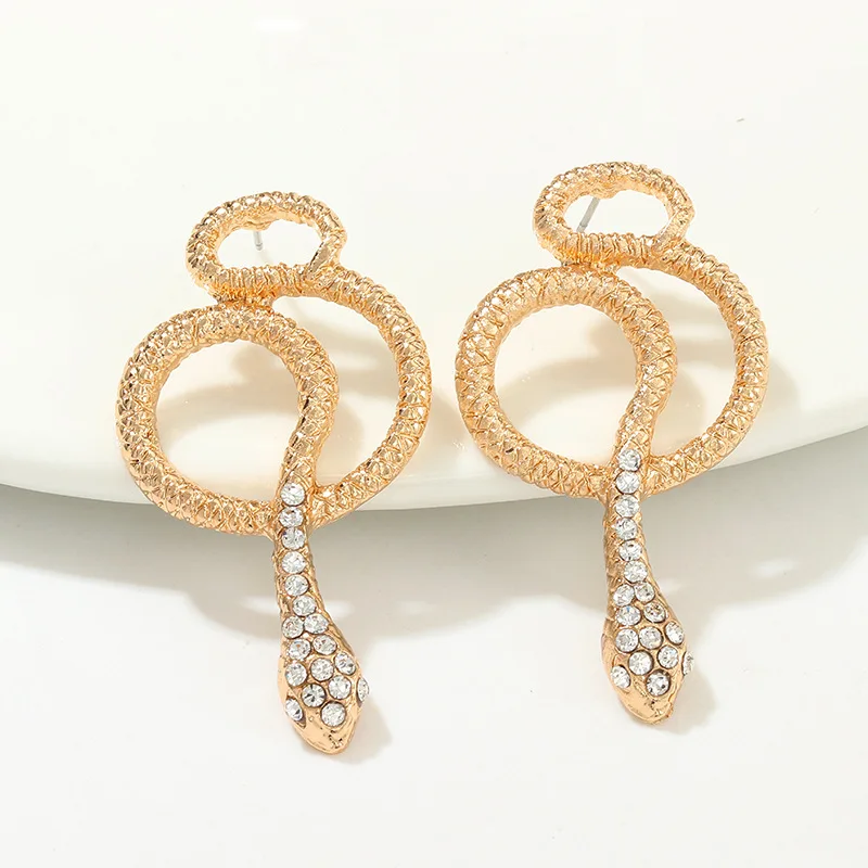 

Wholesale Fashion Jewelry Gold Jewelry Stud Snake Hoop Earrings Metal Snake Earrings Jewelry Earring For Women