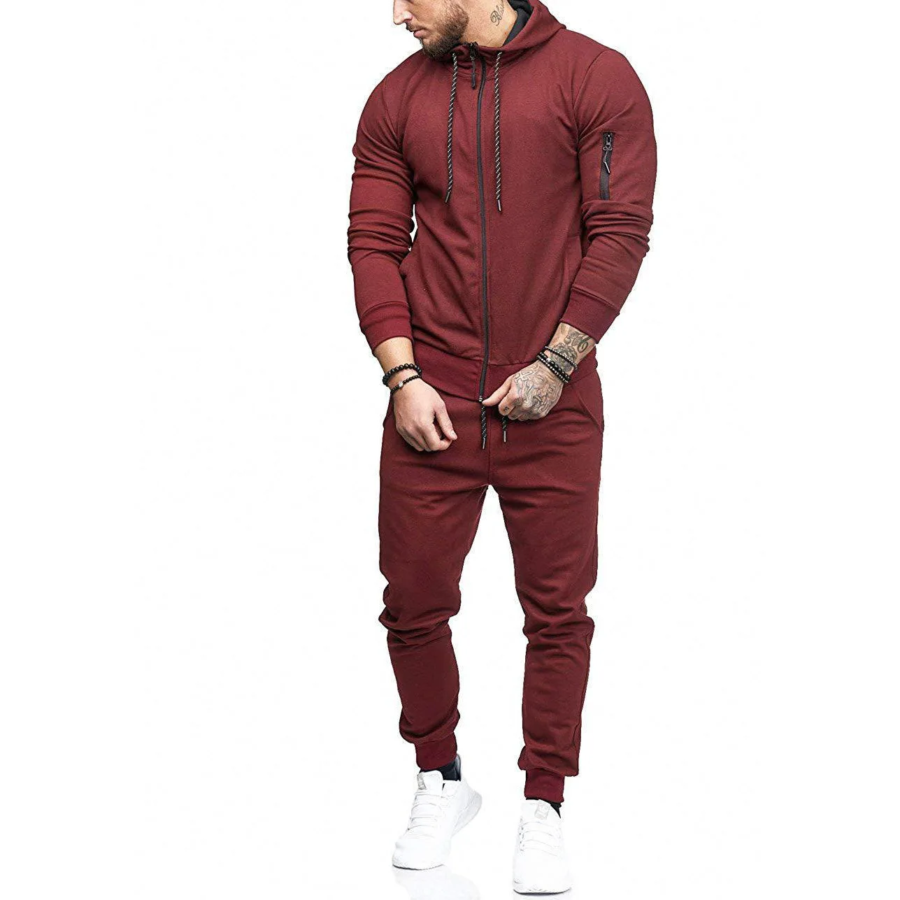 

Manufacturer Men Wholesale Custom Cheap Sweatsuit Sportswear Joggers Gym Fitness Tracksuits Plus Size Mens XXL Customized