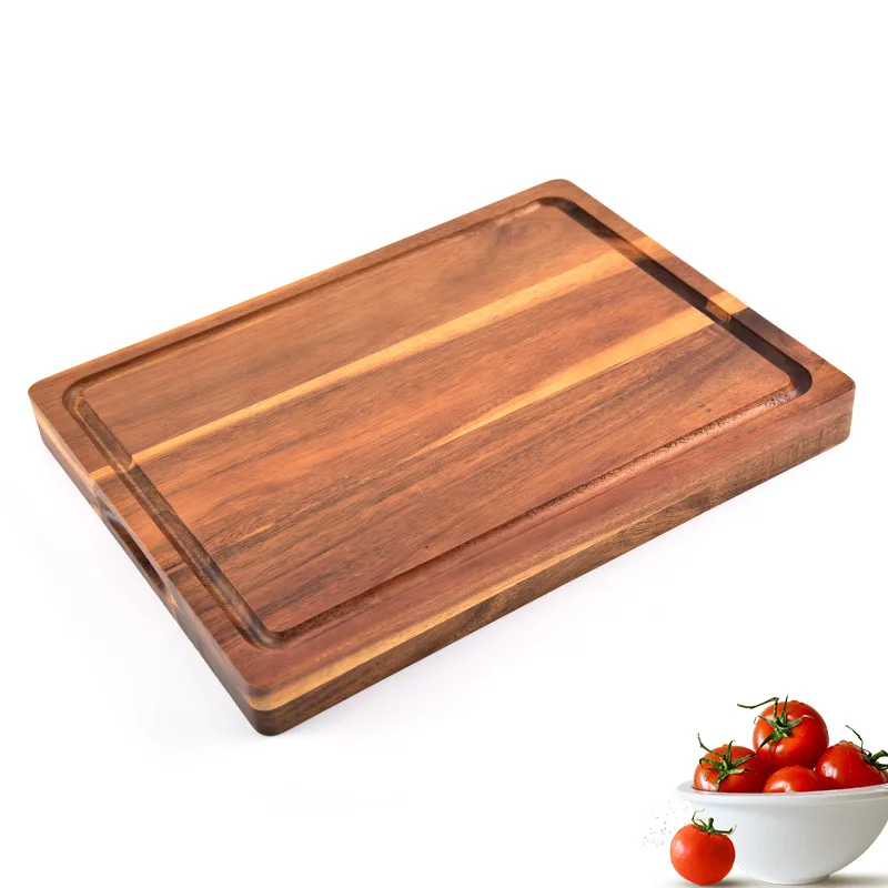 

Custom Extra Large Size Chef Chopping Blocks Teak Walnut Acacia Wood Serving Cutting Board for Kitchen, Natural wood color