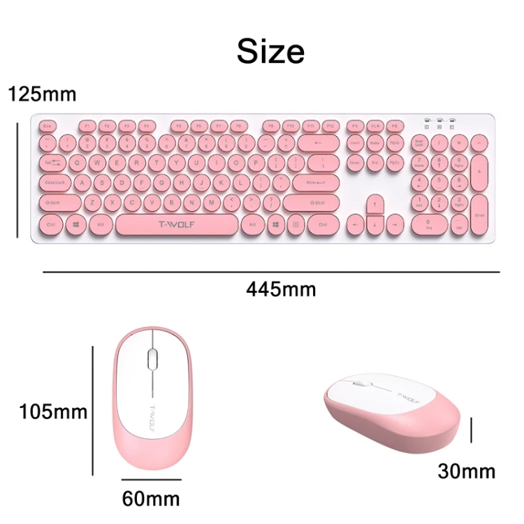 

Dropshipping T-WOLF TF770 Mechanical Feel Wireless Gaming Keyboard And Mouse Set