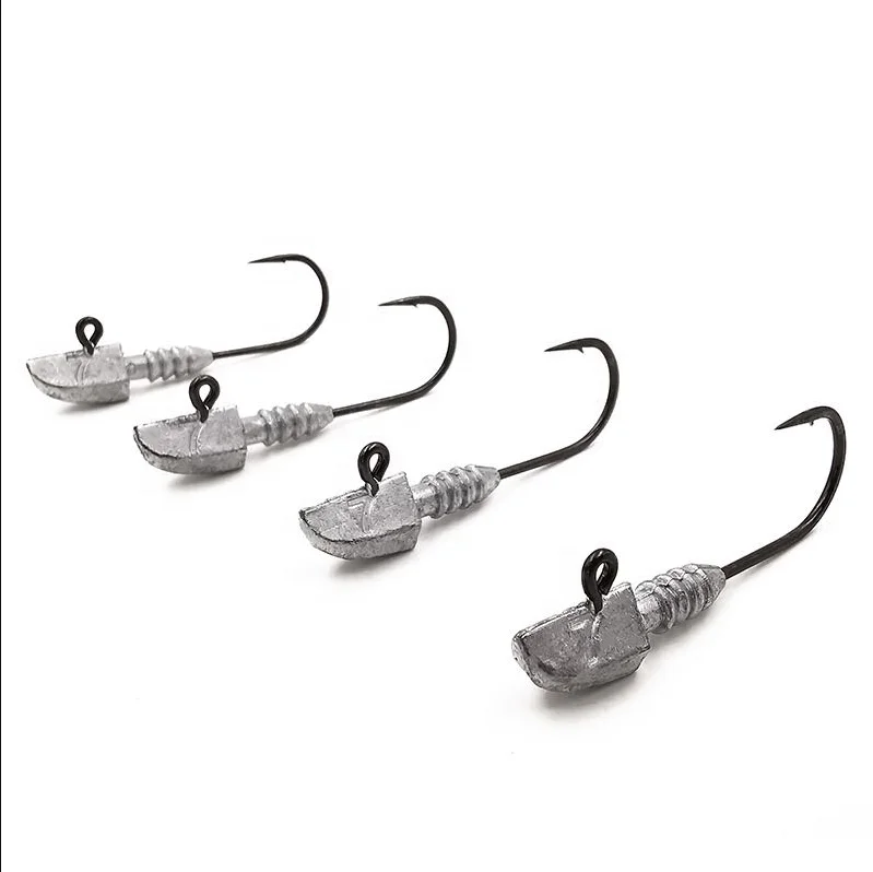 

Mustad CNJH03 fish hook Jig Fishing Tackle Pesca jig head hook leaded