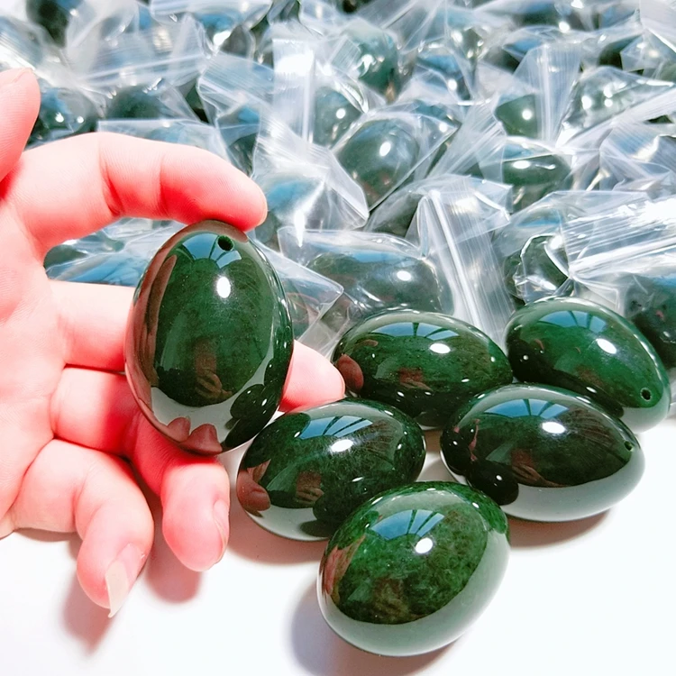 

Customized Logo nephrite jade yoni Egg Seven With Certificate