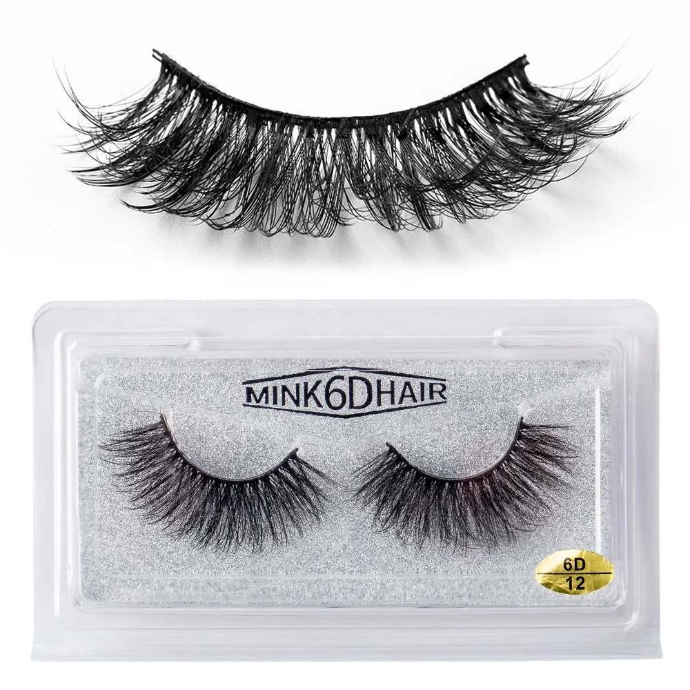 

12 Styles 25mm 6D 100% Real False Artificial Eye Lashes Eye Beauty Makeup Cross Exaggerated 3D Thick Mink Fake Eyelashes