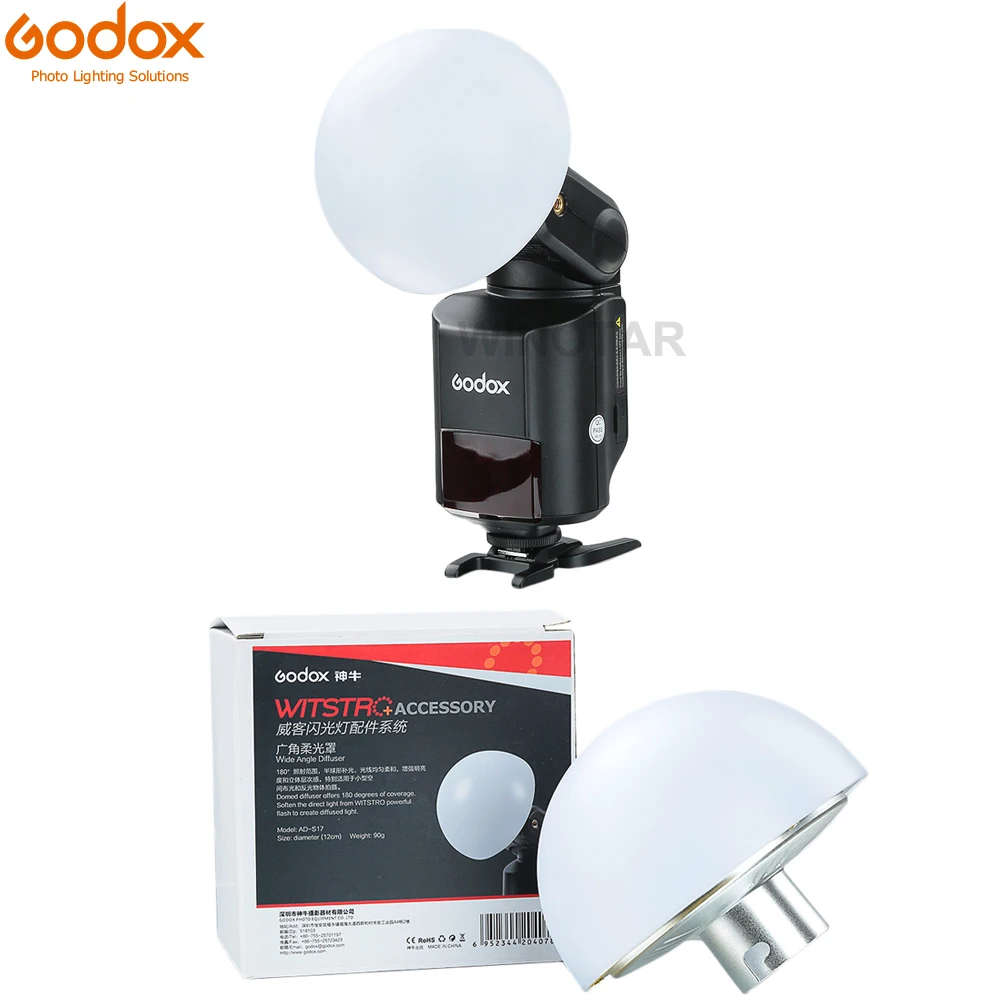 

Original Godox AD-S17 180 Degrees Wide Angle Soft Focus Shade Diffuser for Speedlite Flash AD180 AD360 AD360 II