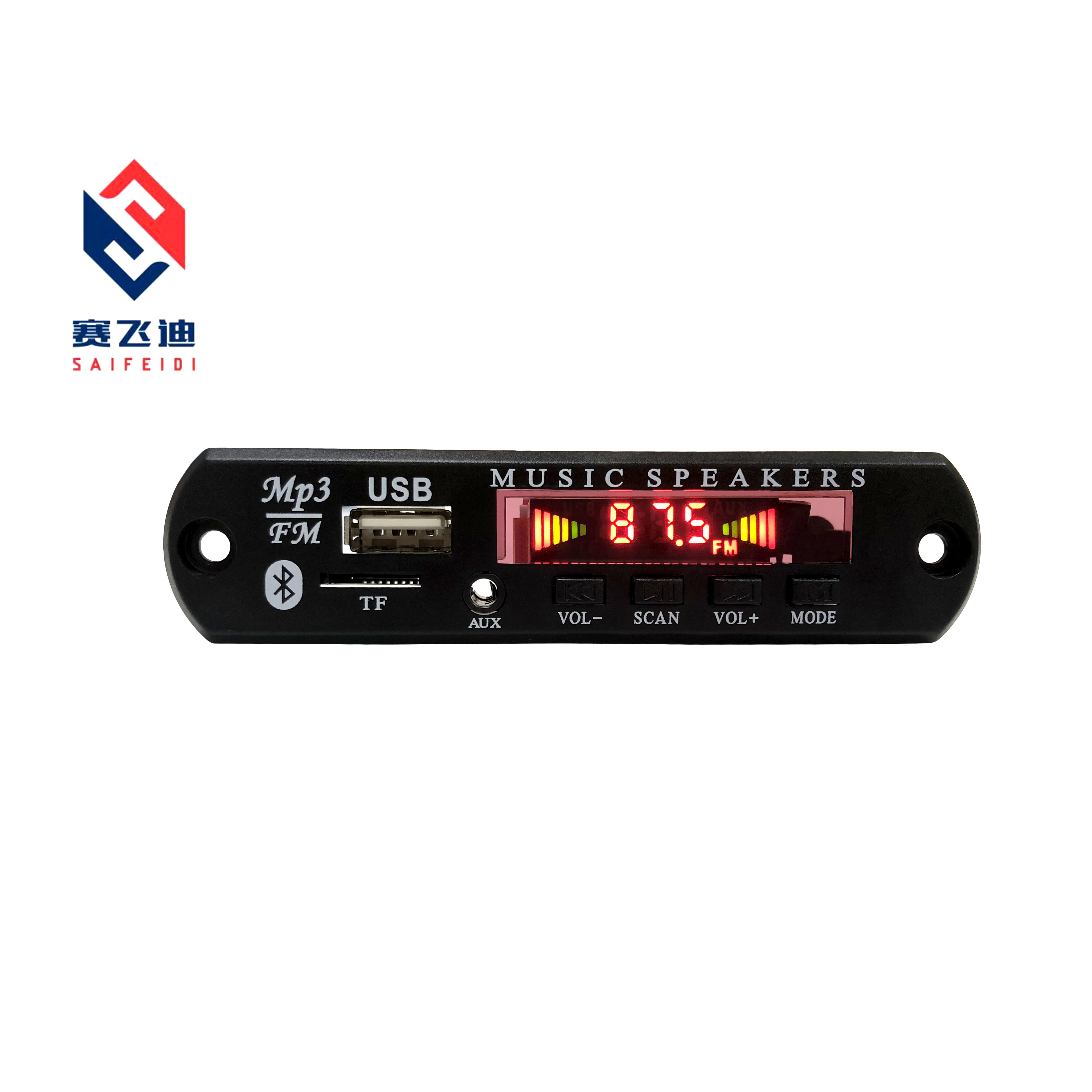 

MP3 Decoder Board MP3 Music Player WMA WAV Decoding USB TF FM Record AUX 12V Car Audio Module