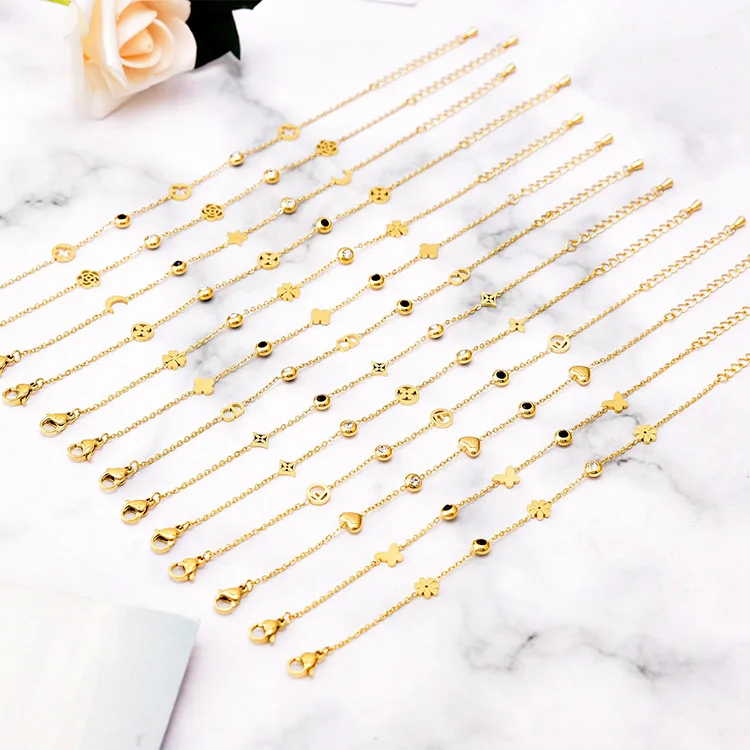 

Vintage 18k Gold Plated Bracelet Geometric Clover Adjustable Bracelet Versatile Jewelry Accessories Gift