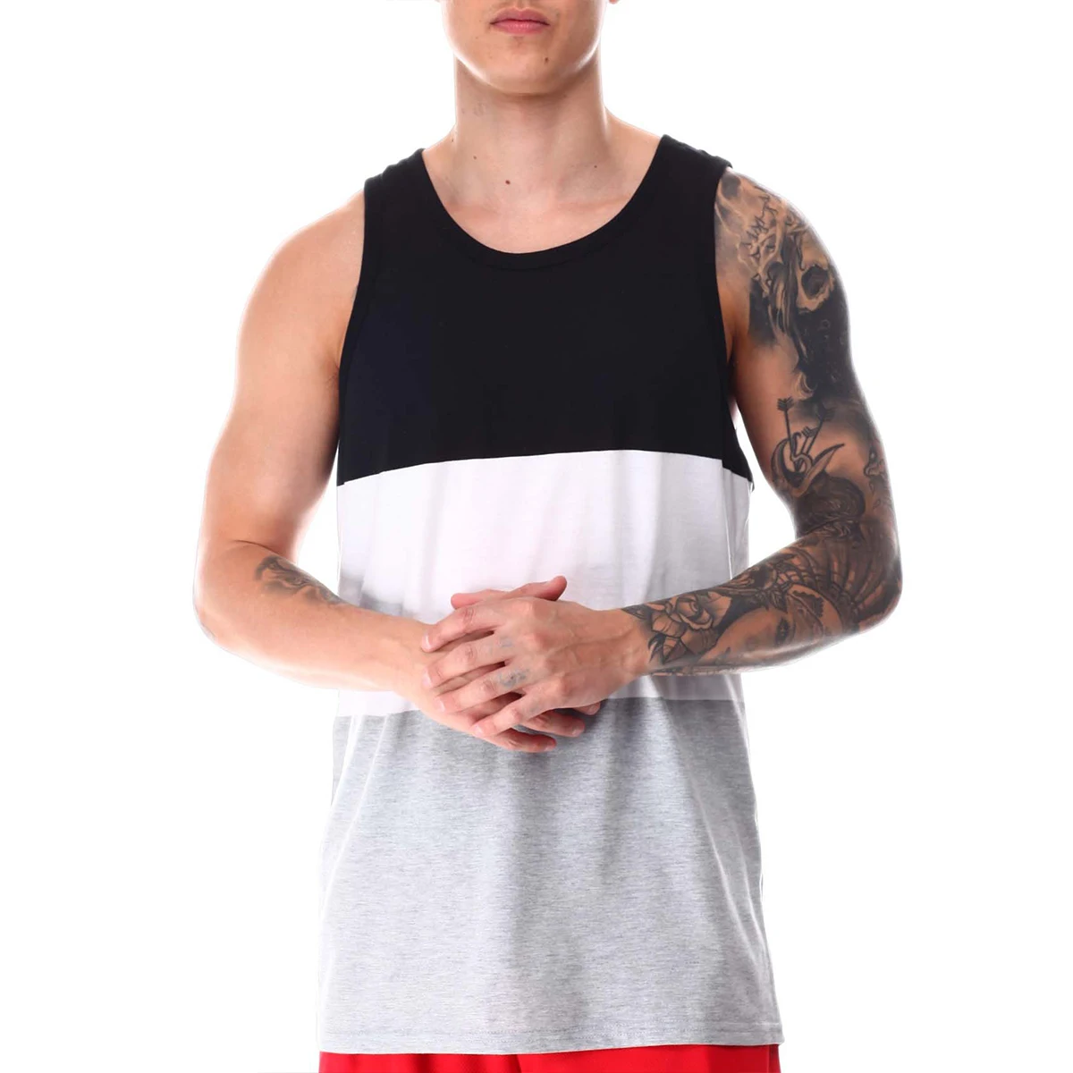 

New Design Custom Logo Printing Summer Sweat Undershirt Mens Gym Tank Top