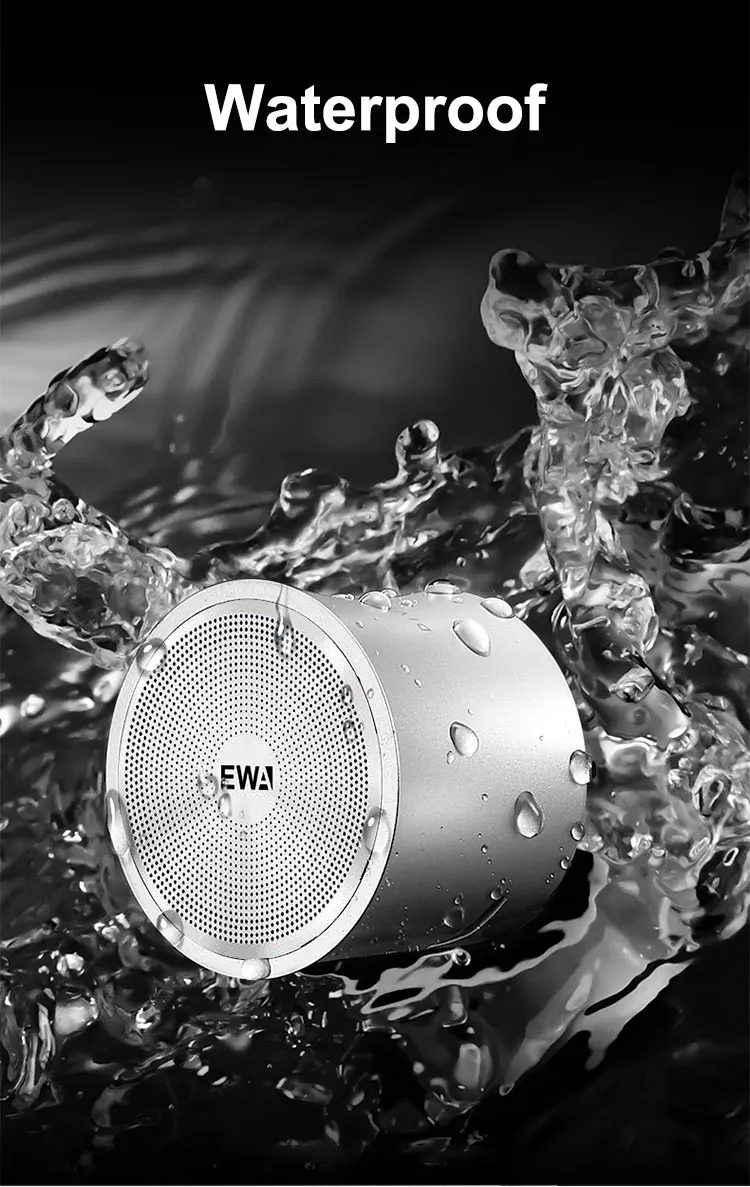 EWA Metallic USB Input MP3 Player Stereo TF Card Handsfree Portable Subwoofer Wireless Mini Metal Speaker - ANKUX.COM
