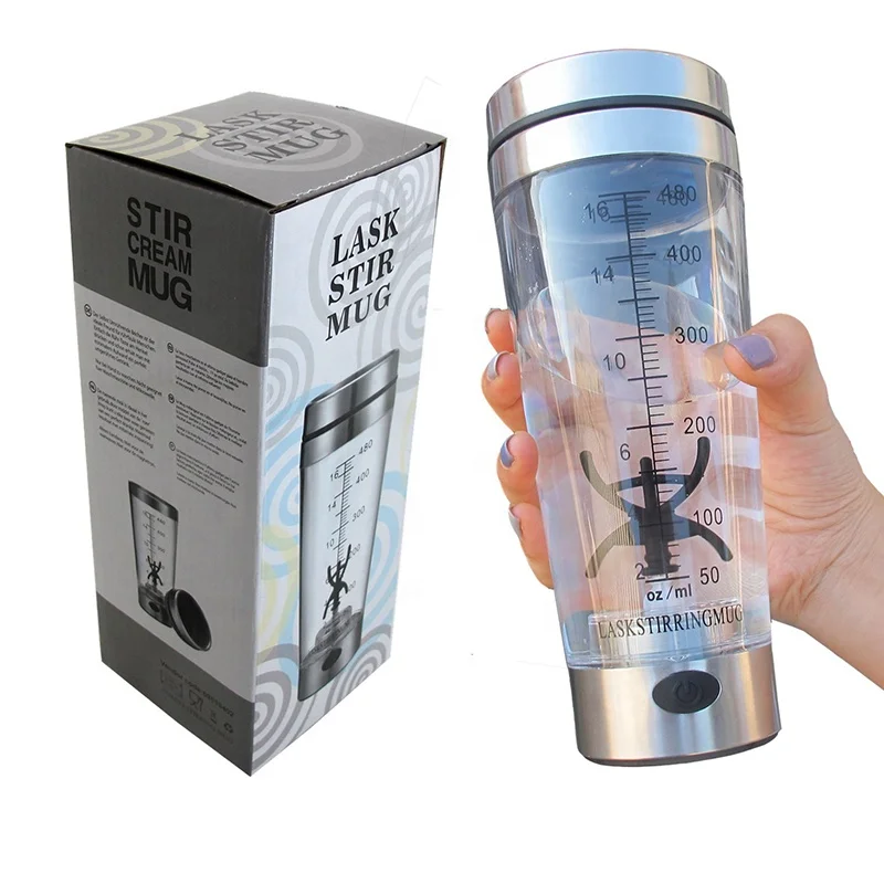 

New Invention 2020 Cheap USB or Battery Operated Electric Blender Gym Bottle Vortex Protein Shaker, Transparent as picture