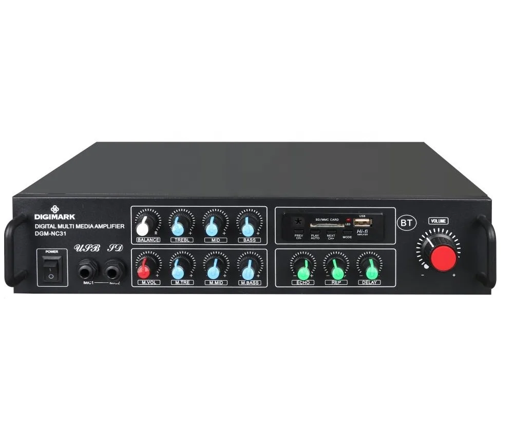 

SASION NC-31 Amplifier SD USB Home audio for mic multiplex DJ/Pro/Karaoke/Home Amplifier de audio sound, Black