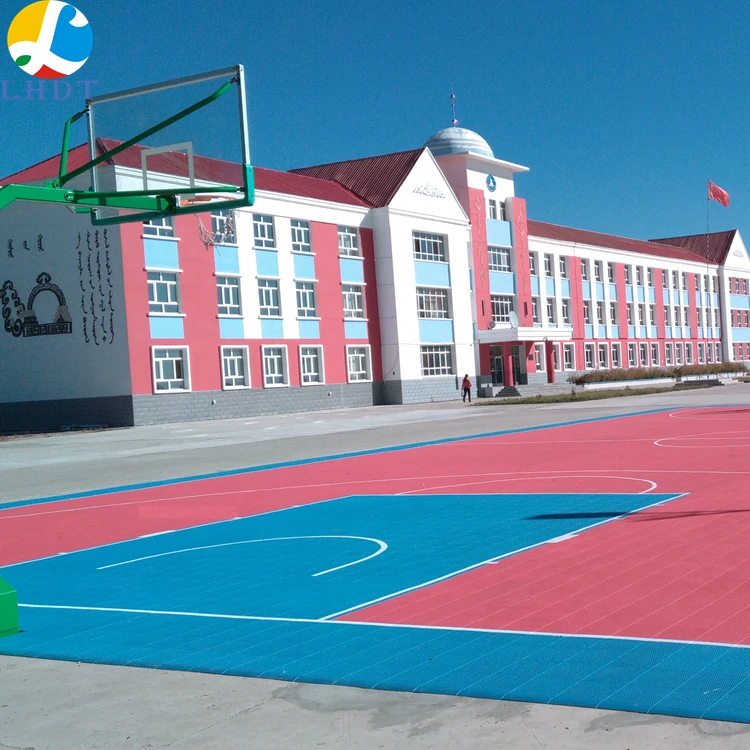 

Anti-slip Portable plastic sport floor outdoor interlocking synthetic basketball court sports flooring