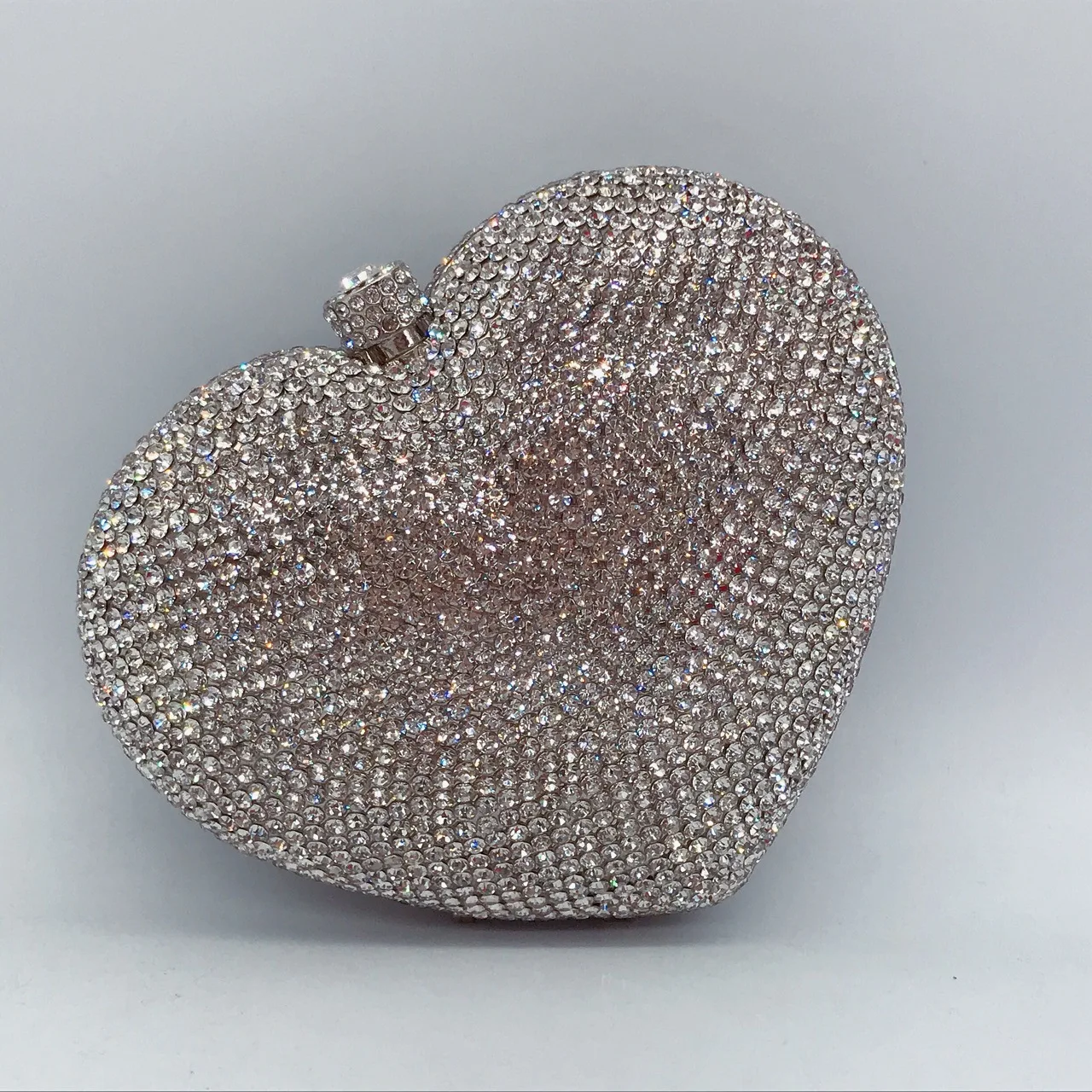 

Drop Shipping bolsa tas wanita Crystal Women Wedding Party Purse Luxury Diamond Clutch Evening Bag heart Handbag Rhinestone Bag, Colour