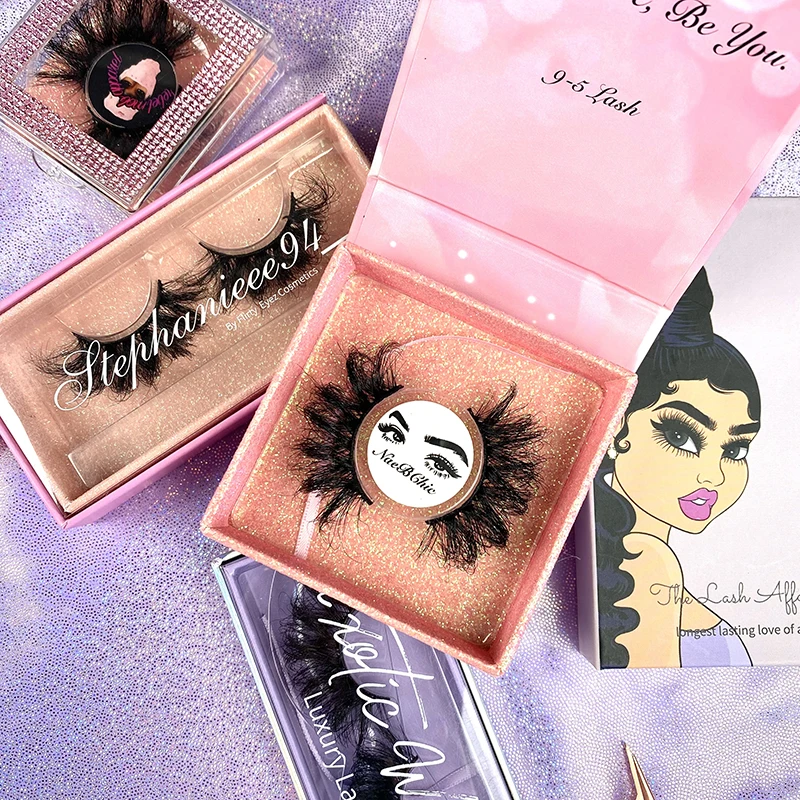 

Wholesale 3d mink strip eyelash vendor private label tresluces lashes custom eyelash boxes packaging