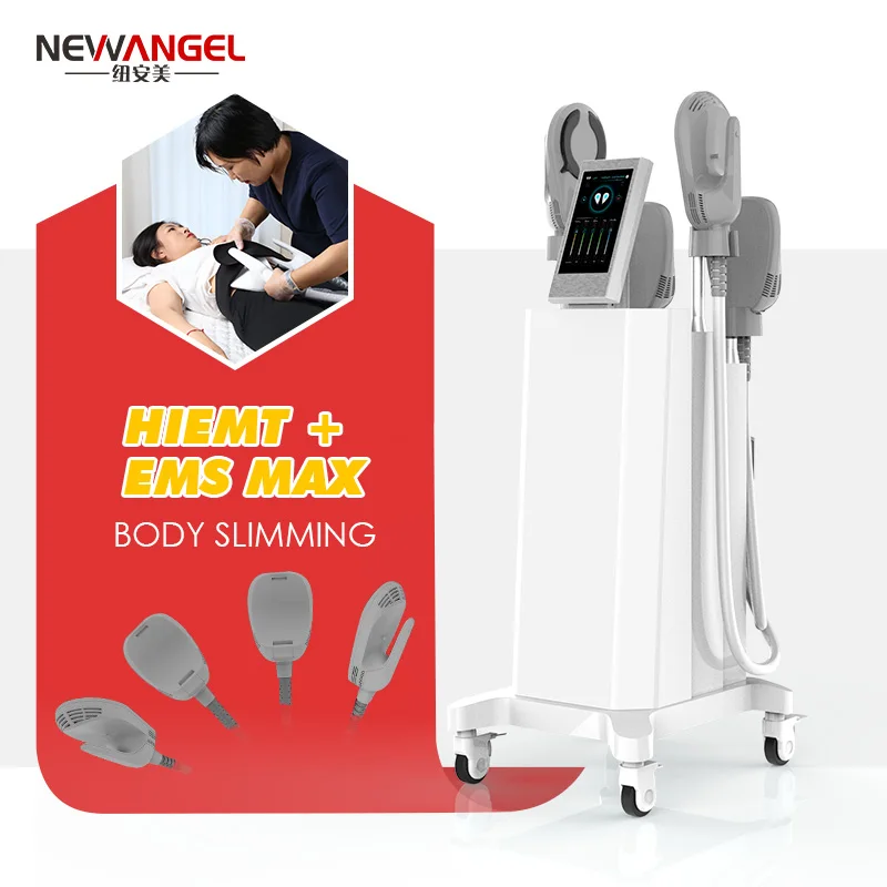 

New design clinic use high power hiemt muscle stimulator muscle build weight loss hiemt ems 4 handles hiemt machine