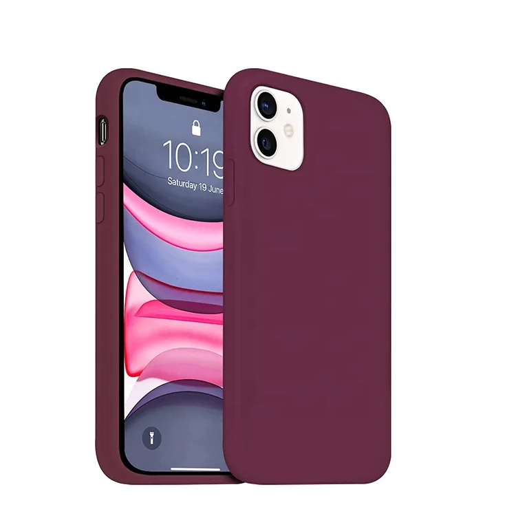 

Silicon Phone Cases Microfiber Soft Touch Liquid Silicone Case For iPhone XS/X XR 7 8 11 12 13 Pro Max with original package