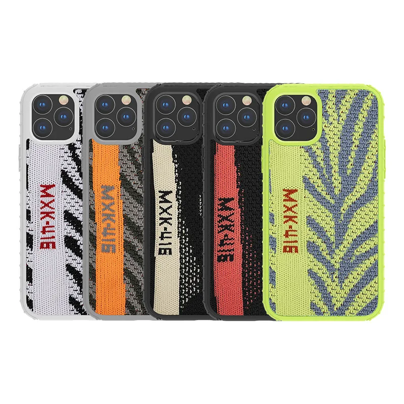 

Fashion Yeezy Design Weave Fabric Colorful TPU Phone Case for iPhone 11 pro max 2019, 5 colors