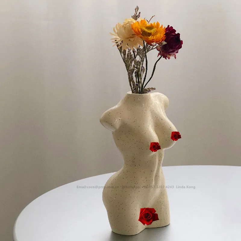 

Handmade Ins resin female flower pot Mold silicone vase original Cement Lamp molds art decorations