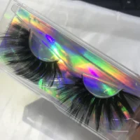 

free sample wholesale private label 3d 25mm mink eyelashes vendor with custom eyelash packaging box