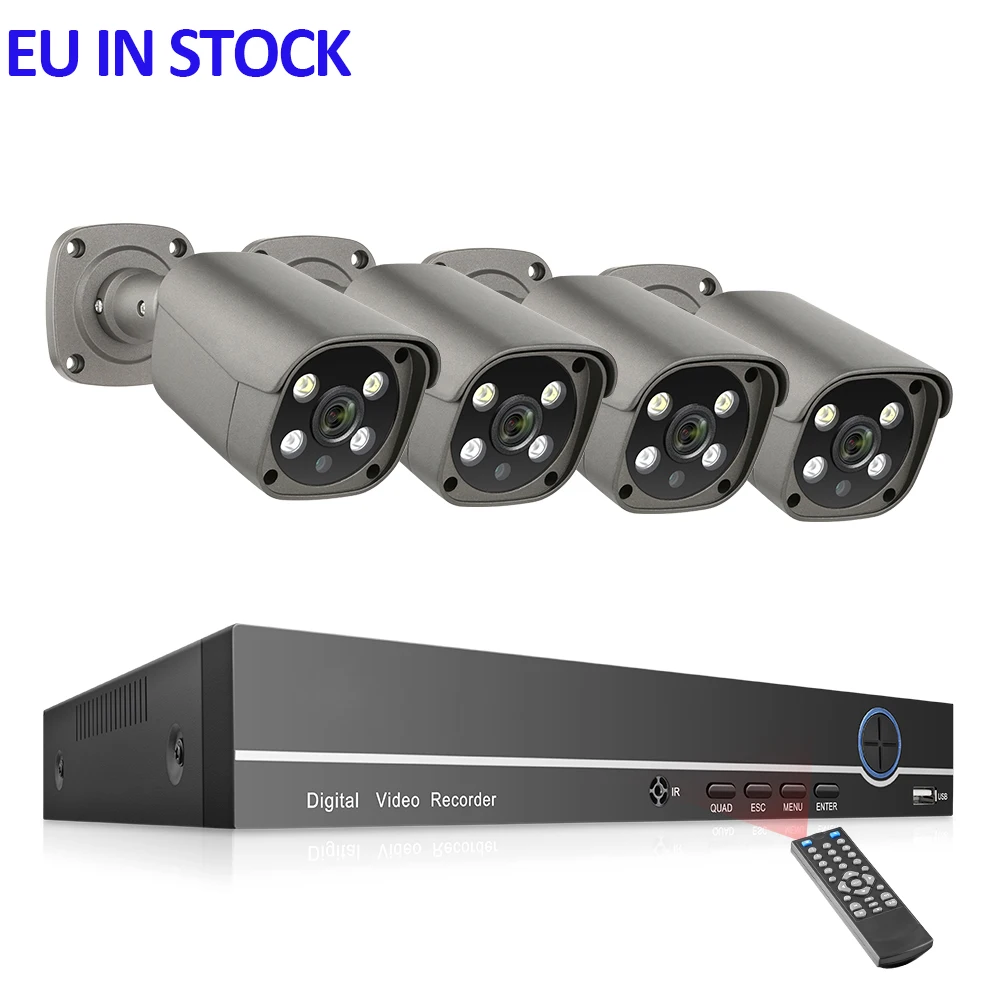 

8Ch 5Mp Network Security Poe Camera System With Microphone And Speaker Motion Detection Camera