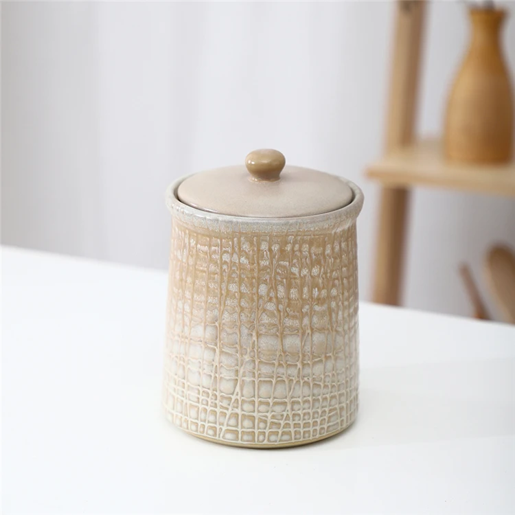 China wholesale bulk custom vintage kitchen coffee tea sugar large ceramic canister set with lid.jpg