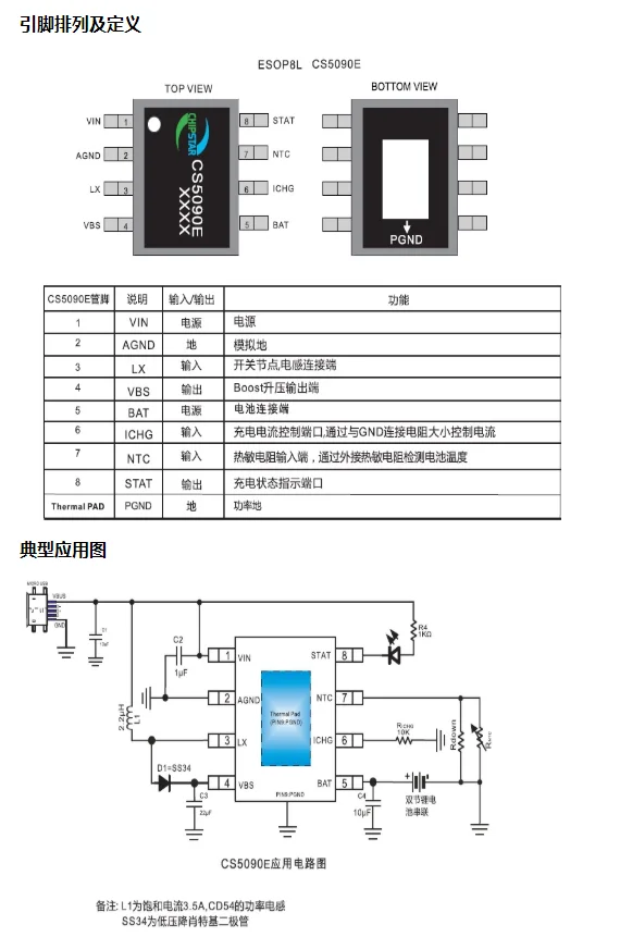 New Original High Quality CS5090E CS5090 5090 ESOP8 Power Management ...