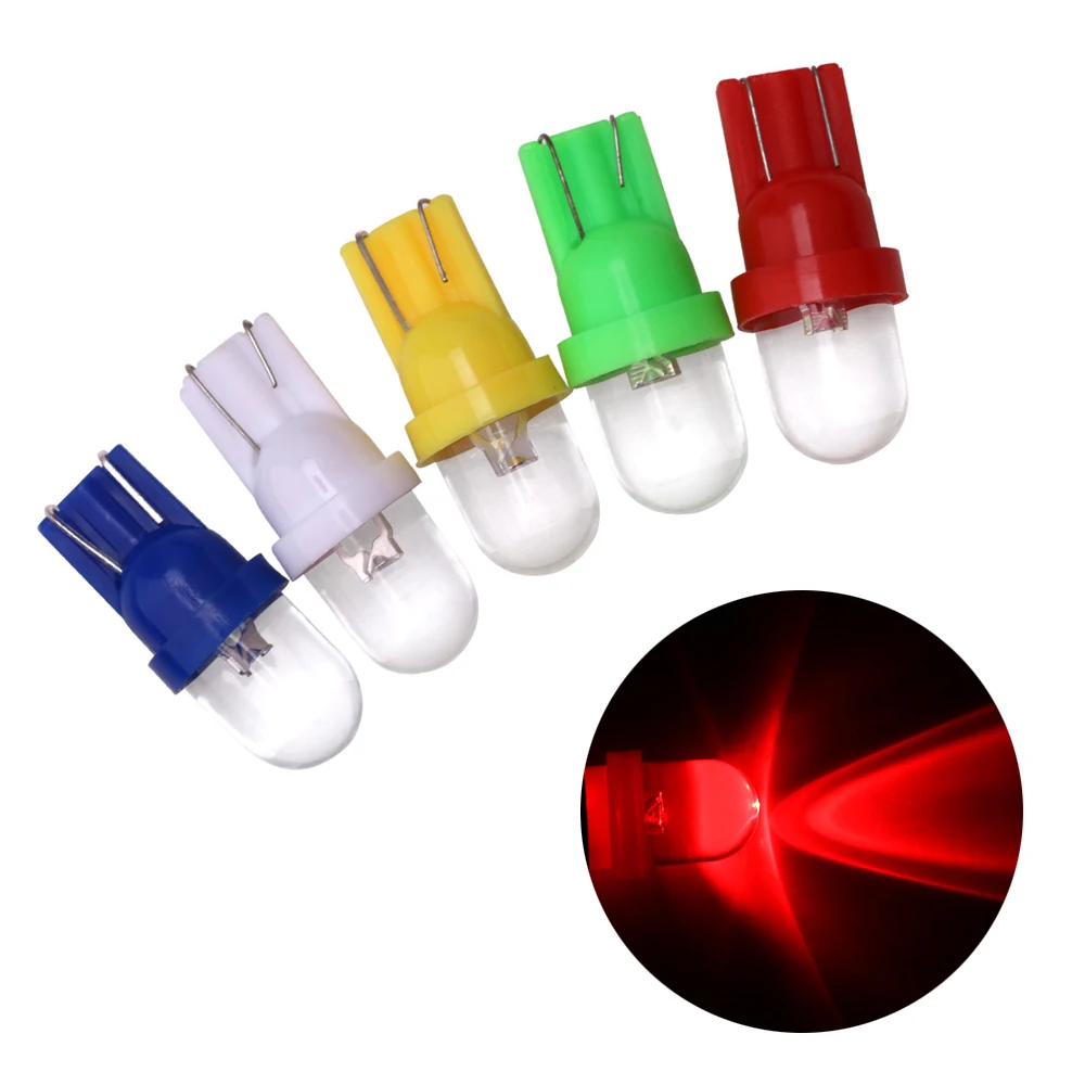 KLNT Auto LED bubble light T10 1LED round head plug bubble instrument light reading light door lamp width bulb