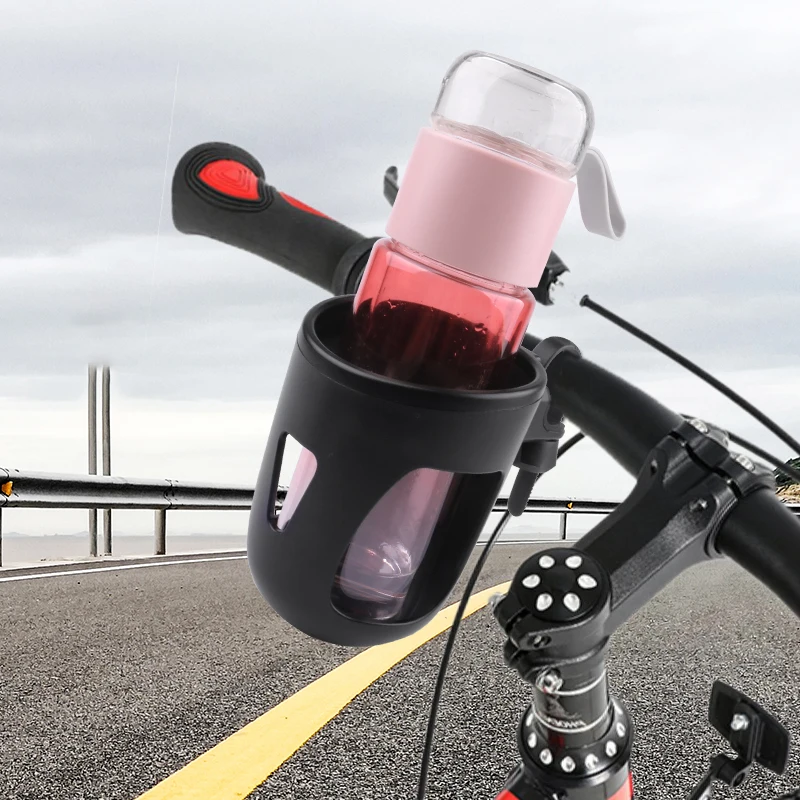 

Drink Holder Cruiser Bike Mountain Road Bike Bottle Cup Holder, Black