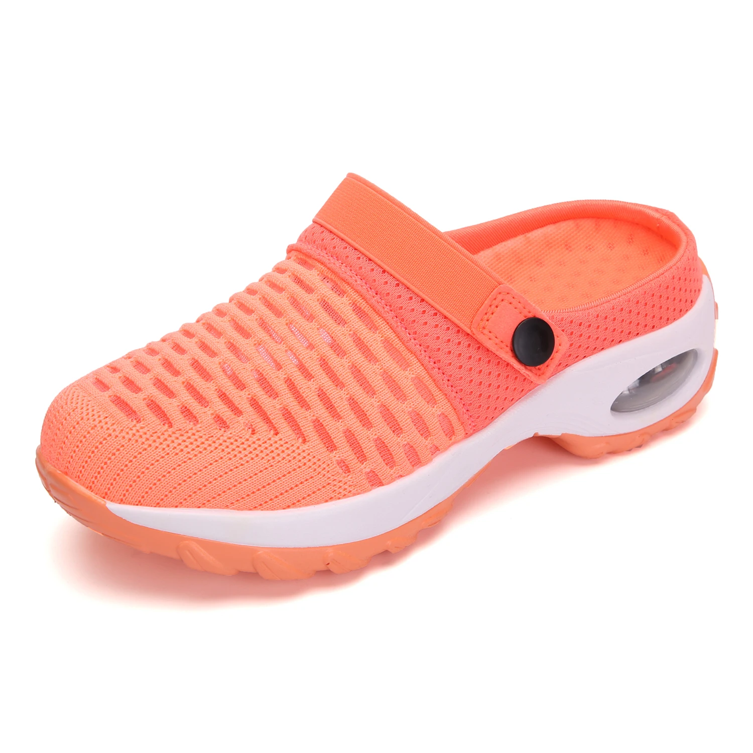 

New Hot Selling Sports Leisure Ladies Walking Shoes Outdoor Air Cushion Breathable Flight Woven All-in-One Women's Shoes, Pink