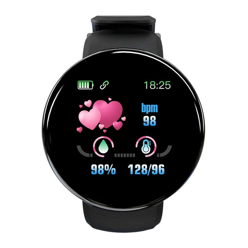 

Best sport band heart rate blood pressure waterproof Wristband Reloj Inteligente smartwatch d18 smart watch bracelet