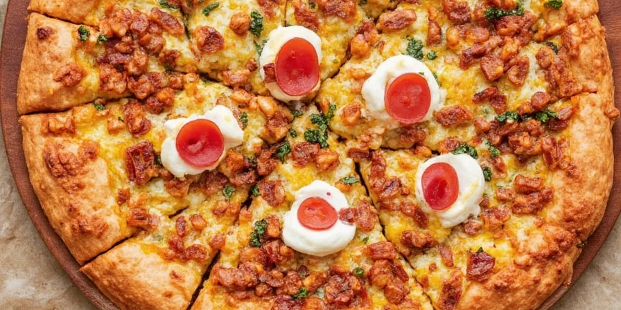 Toppings spread out