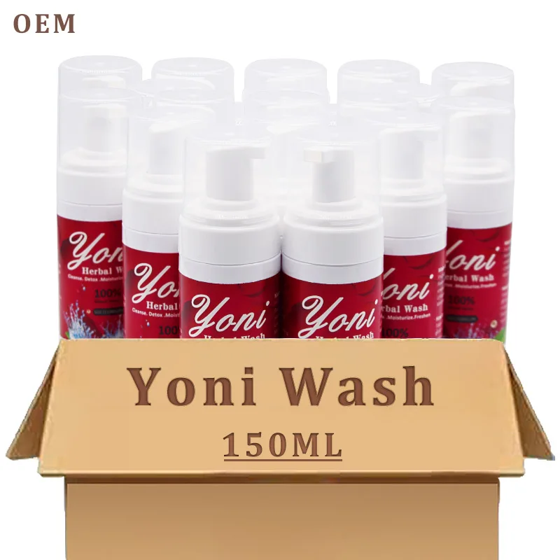 

High quality organic 150ml yoni wash foam private label vaginal cleaning honey intimate feminine hygiene herbal natural oem