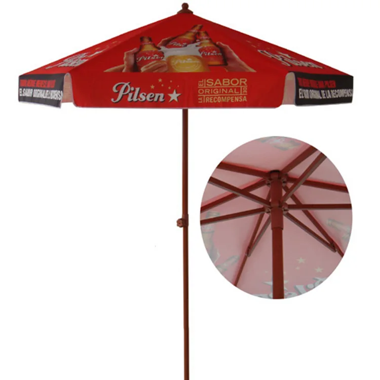 Custom Big Size Logo Print Patio Outdoor Umbrella Promotional Garden