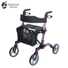 Aluminum lightweight folding four wheels rollator walker for disabled