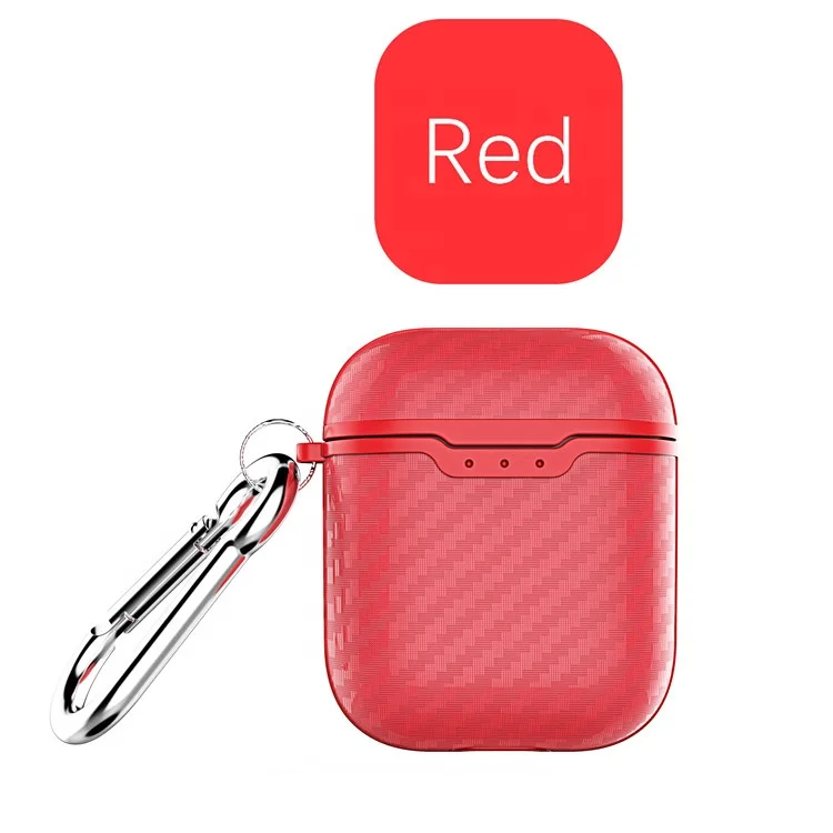 

2019 Compatible For iphone wireleses earphone Case With Keychain, Shockproof Full Protective Earphone Charging Case, 4 colors