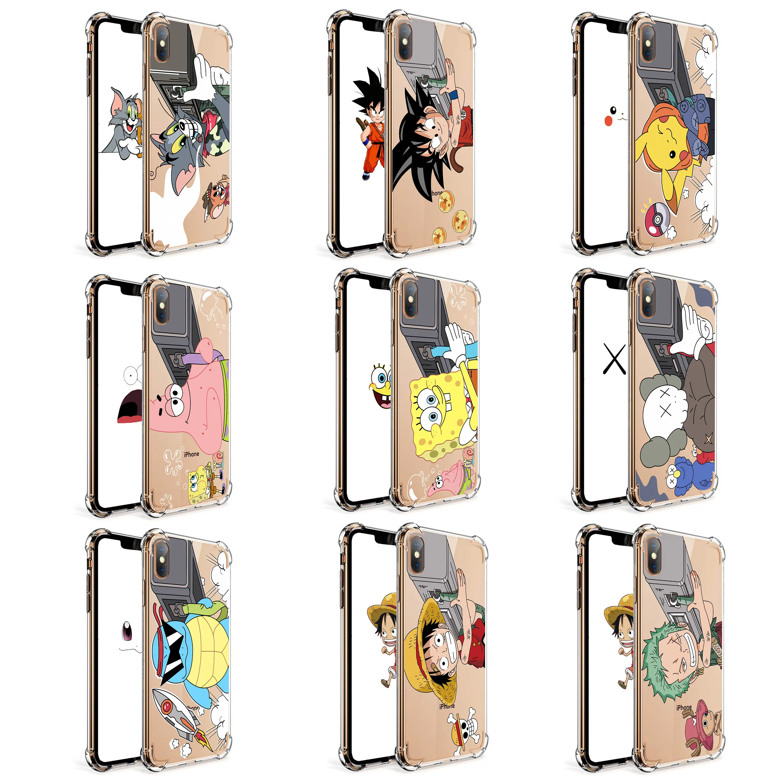 

Bulk Cute Anime Pattern TPU Cell Phone Mobile Case for iPhone 11 12 XR Xs Pro Max Cases Designer Phone Case Sets, Multiple colors