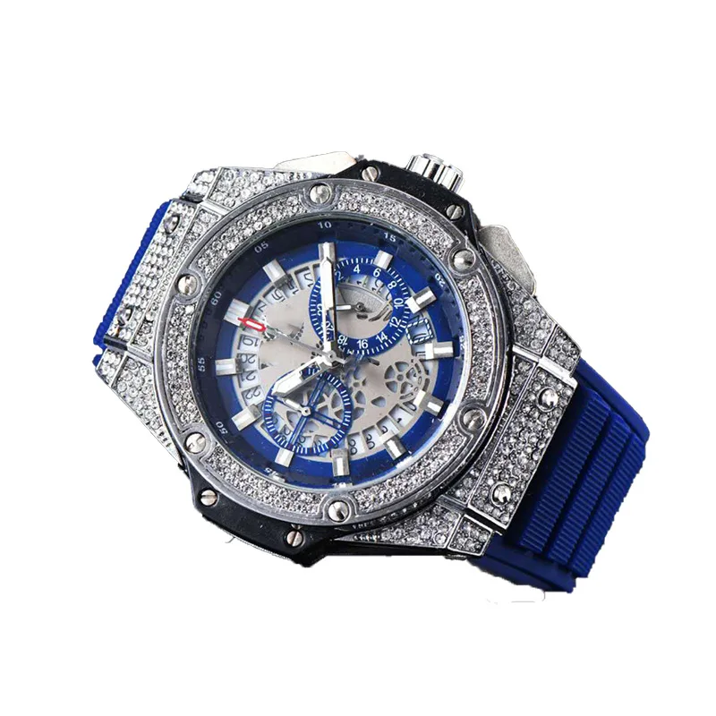 

Wholesale Stainless Steel Multi functional Wristwatches Custom Watch Brand Sport Men's Luxury Watch diamond watch for men