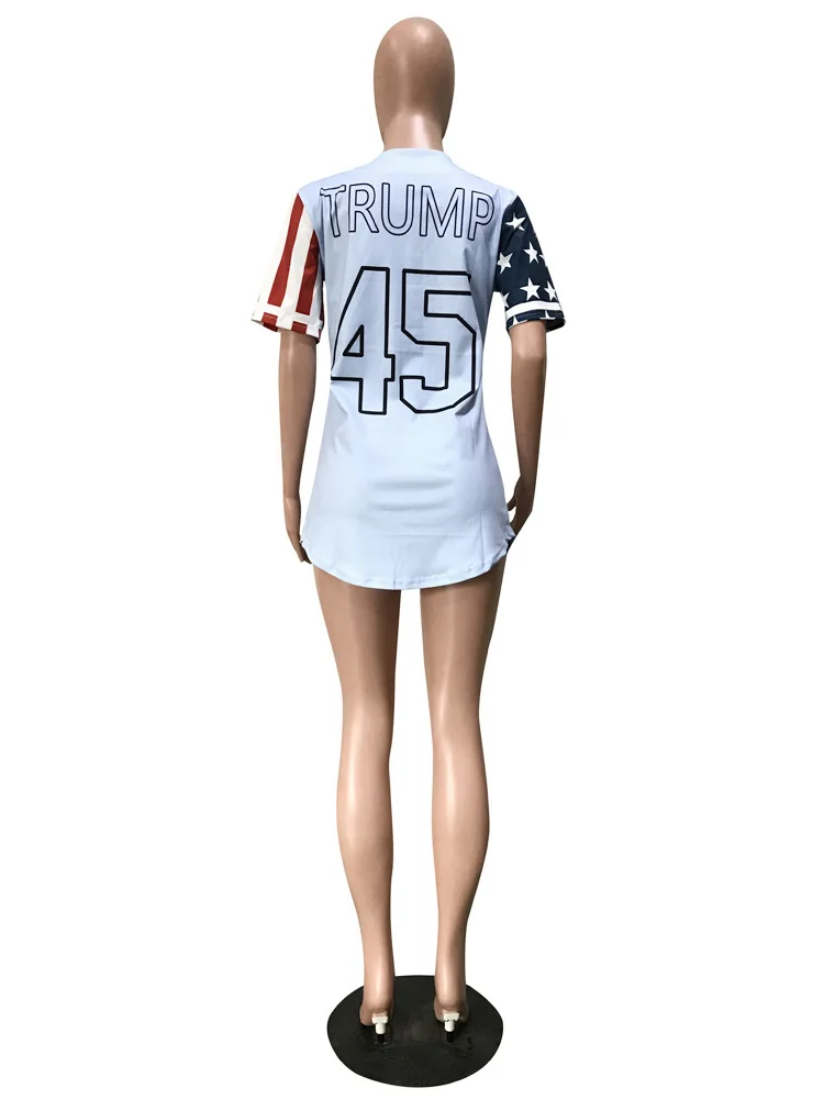 Hot sell Statue of Liberty Characteristic positioning printing Independence Day printed short sleeve women blouse