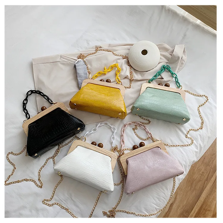 

2021 Popularity New Tide Fashion Texture ins Crossbody Chain Wholesale Shoulder Cheap Purses For Women 2021 Handbag, White, yellow, green, black, pink