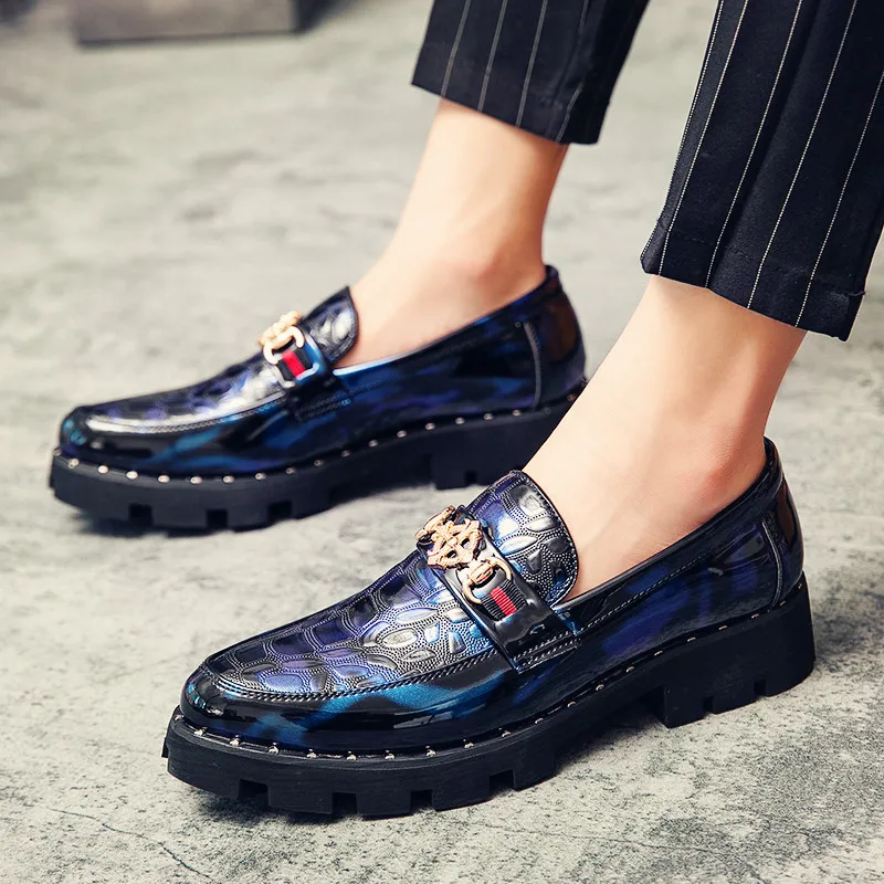 

5908 new fashion men's slip on dress shoes