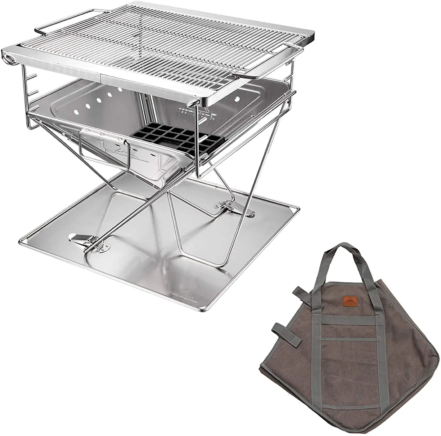 

High Quality Outdoor Camping Maximum size Folding Stainless Steel Charcoal BBQ Grill BBQ Barbecue oven Incinerator