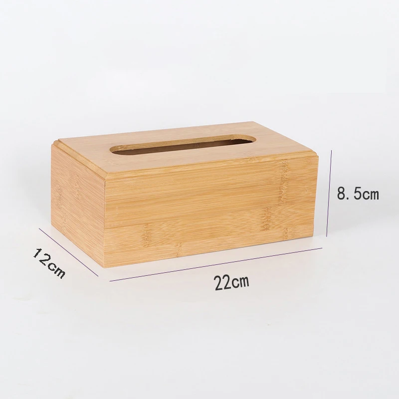 

Wholesale Classic Natural Living Eco-friendly Multi-size Facial Simple Bamboo Tissue Box